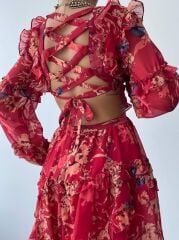 Avellino Sırt Dekolteli Elbise