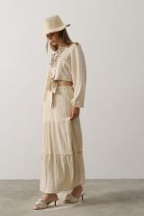 Balon Kollu Etekli Kaş Takım - Taş