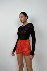 Kazayağı Tüvit Şort