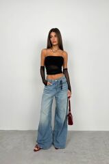 Kolluk Detay Askılı Tül Bluz