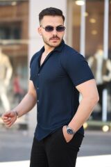 Erkek Kısa Kollu örme Kumaş Pamuklu Gömlek