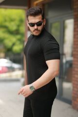 Erkek Desen Dokulu Kısa Kollu Tişört