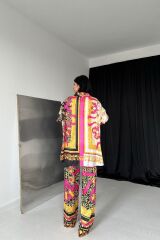 Desenli Gömlek Ve Desenli Pantolon Takım