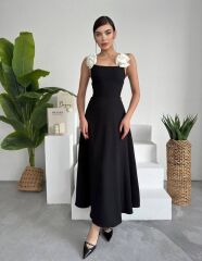 Matilda Gül İp Askılı Elbise