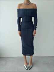 Ovieda Madonna Yaka Elbise