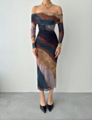 Sevilla Madonna Yaka Tül Elbise