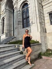 Kadın Omuz Askılı File Kumaş Likralı Mini Elbise