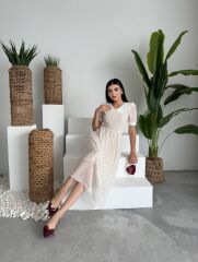 Aversa İnci Detay Şifon Elbise