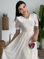 Aversa İnci Detay Şifon Elbise