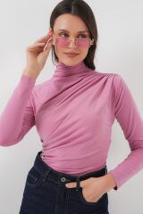 925 Büzgü Detaylı Sandy Bluz - Gül Kurusu