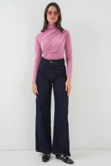 925 Büzgü Detaylı Sandy Bluz - Gül Kurusu