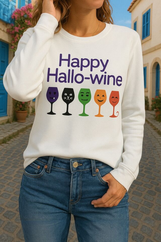 Kadın Uzun Kollu Bisiklet Yaka Baskılı Viskon Bluz