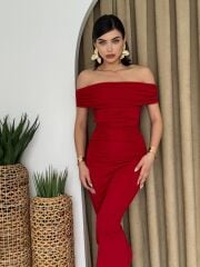 Milan Madonna Yaka Kalem Elbise