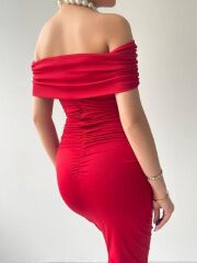 Milan Madonna Yaka Kalem Elbise