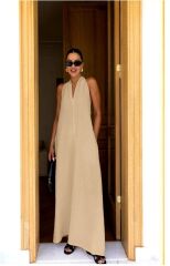 V Yaka Paraşüt Elbise