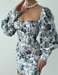 Arlon Balon Kollu Mini Elbise