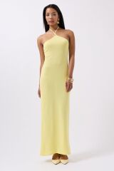 Çapraz Askılı Maxi Elbise