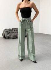 Sante Çi̇zgi̇li̇ Bel Kuşakli Palazzo Pantolon