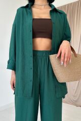 Zümrüt Alice Gömlek Ve Bol Kesim Pantolon Takım