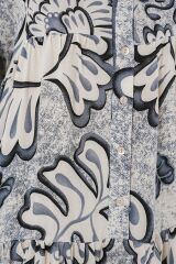 2423 Otantik Desenli Tesettür Elbise - K. Antrasit