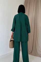 Zümrüt Alice Gömlek Ve Bol Kesim Pantolon Takım