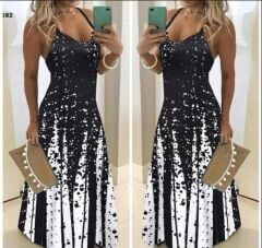 Kadın Suprem Kumaş Dijital Baskılı Elbise