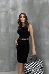 Estelya Cut Out Mini Elbise 2571-01