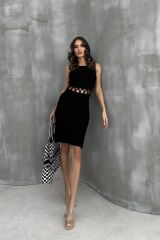 Estelya Cut Out Mini Elbise 2571-01