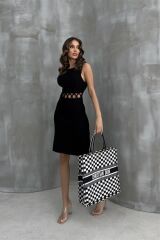 Estelya Cut Out Mini Elbise 2571-01