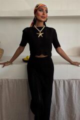 Triko Bluz Pantolon İkili Takım 10084-025