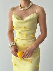 Dora Çiçek Detaylı Elbise