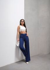 Yüksek Bel Straight Fit Palazzo Pantolon