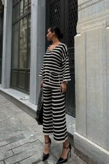 Candy Çizgili Straight Fit Pantolon Takım 9705-015