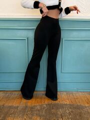 Kadın Yüksek Bel Ispanyol Paça Dalgıç Tayt