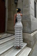 Melina Ajurlu Halter Yaka Elbise 2774