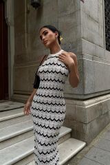 Melina Ajurlu Halter Yaka Elbise 2774