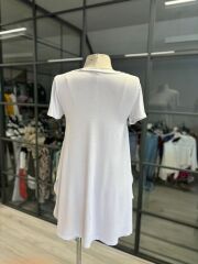 Kadın Türlü Viskon Kumaş Yırtmaç Detaylı Bluz