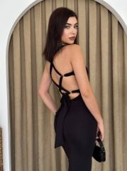 Wense Sırt Dekolteli Elbise