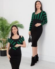 Kadın Uzun Kollu Büstiyer Ve Askılı Mini Elbise Fırsat ürün Ikili Takım