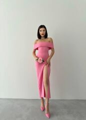 MADONNA YAKA UZUN ELBİSE