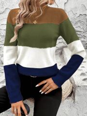 Kadın Uzun Kollu Yarı Balıkçı Yaka Triko Kazak