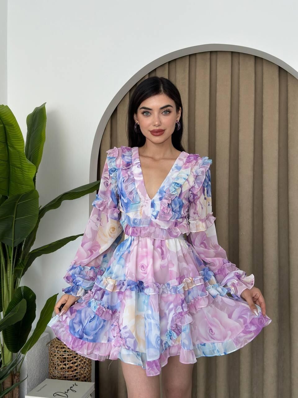 Avellino Sırt Dekolteli Elbise