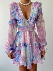 Avellino Sırt Dekolteli Elbise