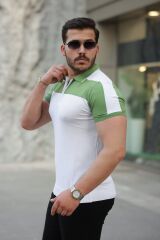 Erkek Fermuar Yakalı Kısa Kollu Tişört