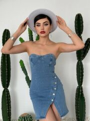 Nerg Düğme Detaylı Elbise