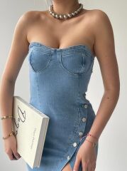 Nerg Düğme Detaylı Elbise