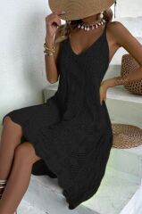 Kadın Ince Askılı Triko Elbise