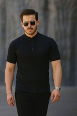 Kadın Kısa Kollu Hakim Yaka önü Düğmeli Viskon Bluz