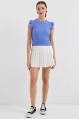 0430 Örme Bluz - B.Mavi