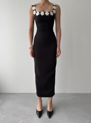 Mıng Çiçek Detaylı Elbise